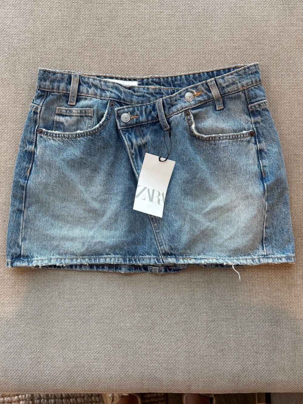 ZARA Light Blue Denim Mini Skirt
